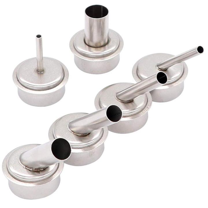 6Pcs Quick 861DW Hot Air Station Resisting Nozzles 3/4/6/8/10/12mm Nozzle Sleeve for  Microscope Soldering Repair