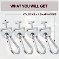 2PCS Tonal T Lock Adapter with Snap Hooks, Tonal Accessories Adapter. 