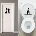 Waterproof Bathroom Home Art Door Decor Wall Sticker Vinyl Poster Toilet Decals. 