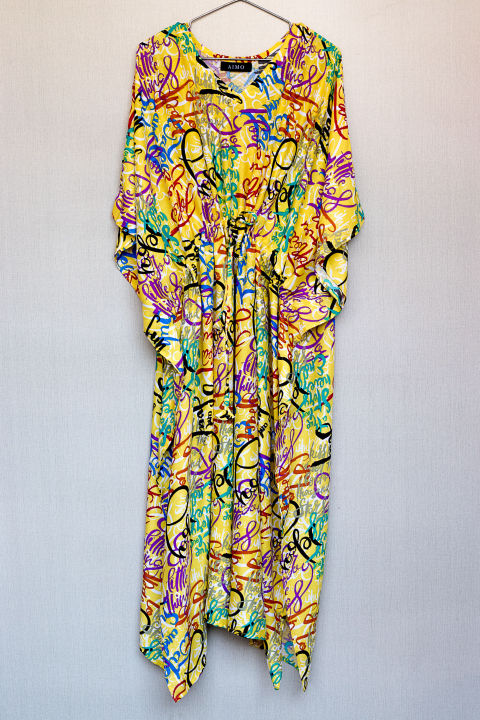 Linen Kaftan Batwing Nightwear Caftan Dress Loungewear Sleep Lounge ...