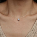 Zircon Pendant Shiny Choker For Women Fishline Necklace Transparent Invisible Line. 