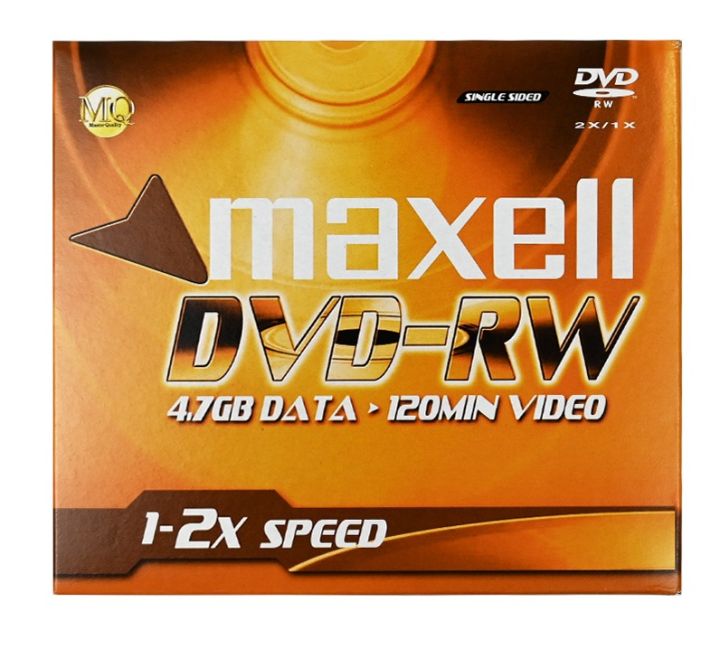 Pack of 10 Maxell Master Quality DVD-RW - Rewritable - 4.7gb data - 120 min - 2x write speed - Blank DVD