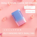 Jelly Hanging Neck Fan Mint Peach Portable USB Charging Creative Small Fan JK915. 
