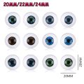 20mm 22mm 24mm Animal Blue Brown Black Real Like Eyeballs Baby toy Half Round Hollow Realistic Dolls Eyes. 