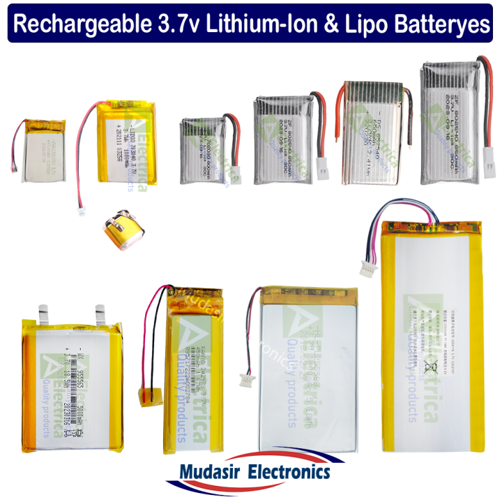 3.7v 25mAh, 100mAh, 420mAh, 450mAh, 650mAh, 800mAh, 850mAh, 1000mAh, 3000mAh, 5000mAh, 10000mAh, (Lithium) Li-ion Battery Battery for Power Ban Case or Arduino Projects and Drones