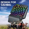 USB F6 Keyboard One-handed Wired 39 Keys Luminous Gaming Keyboards For Tablet Colorful Ergonomics Gamer Keycap With Hand Rest. 