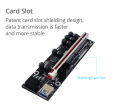 1-10Pcs Upgraded V011 Pro PCIE Riser 011 Riser Card PCI E Express GPU 1X to X16 10 Capacitors USB 3.0 Cable For GPU Graphics Card good effect and easy to use. 
