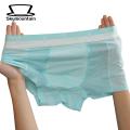 Men Underwear Men's Breathable Mesh Boxer Briefs with Elastic Waistband Lightweight Ice Silk Underwear for Comfort Style Men Boxer Briefs. 