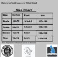 Waterproof mattress cover single king queen fitted sheet anti allergy anti dust. 