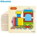Wooden Jigsaw Puzzle Animal Traffic Car Cognitive Puzzles for Kids Early Learning Educational Toys for Children Montessori Game. 