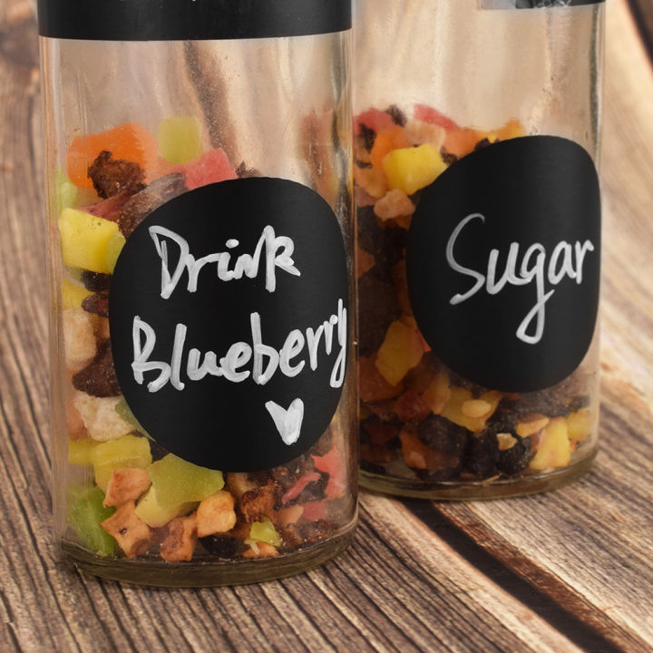 36pcs Removable Spice Sticker Jar Stickers Label Sticker Kitchen Storage Bottles Jars Jam Organizer Blackboard Spice Labels Tags
