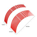 Reflective Motorcycle Rim Stripe Wheel Tape Sticker / Cut Style Ring Glowing Sticker / YAMAHA / Universal - RED. 