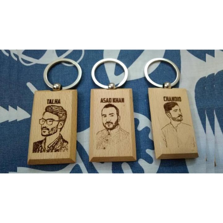 Customize Unique Wooden Keychain for Gift
