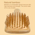 Bamboo Wooden Bristle With Tips Large Size Brush Scalp Massage Hair Beauty Large Plate Comb Home Use, Natural Bamboo Air Cushion Hair Brush Wooden Massage Comb for Smoothing Detangling Anti-Static Hair Care. 