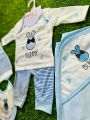 New Style Bunny 5 pcs Dress For Newborn Baby With Wrapping Sheet And Bib. 