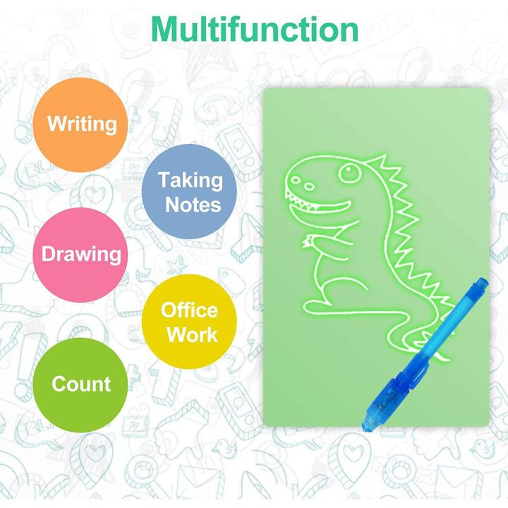 Light Drawing Board for Kids, ELICE A4 Light Drawing Pad Draw with Light, Magic Pad Light up Drawing Pad for Kids with Magic Pens, Painting Writing Board Educational Toys for Kids Toddlers Boys Girls