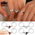 Carat Love Heart Couple Ring Half Love Heart Magnetic Couple Rings Valentine's Day Gift Jewelry for Men Women Fashion Accessories Magnetic Ring. 