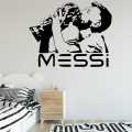Messi Wall Decal Vinyl Sticker - Football Wall Art, Leo Argentina Player, World Cup Kissing Poster. 
