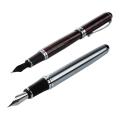 JinHao 2 Pcs X750 New Classic CT Fountain Pen , Smooth Writing Pen Nib Ink Fountain Pen Office, Silver & Deep Red. 
