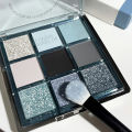 9 Colors Eyeshadow Palette Cheap Korean Makeup High Quality Professional Dark Metal Punk Smoky Eye Gray Black Shadow Palette. 