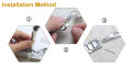Replacement Tool Butterfly Lock  Double Push Button Lock Folding Clasp for Watch Band Steel Chain Lock. 