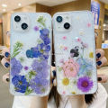 Real Dried Pressed Flowers Phone Case For iPhone 13 12 11 Pro Max X XR XS Max 6 S 7 8 Plus 13Promax Case Soft Clear Floral Cover. 
