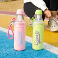 650ml plastic water cup Internet celebrity same style Coke bottle detachable cup anti-leak cup sports water bottle cup with handle. 