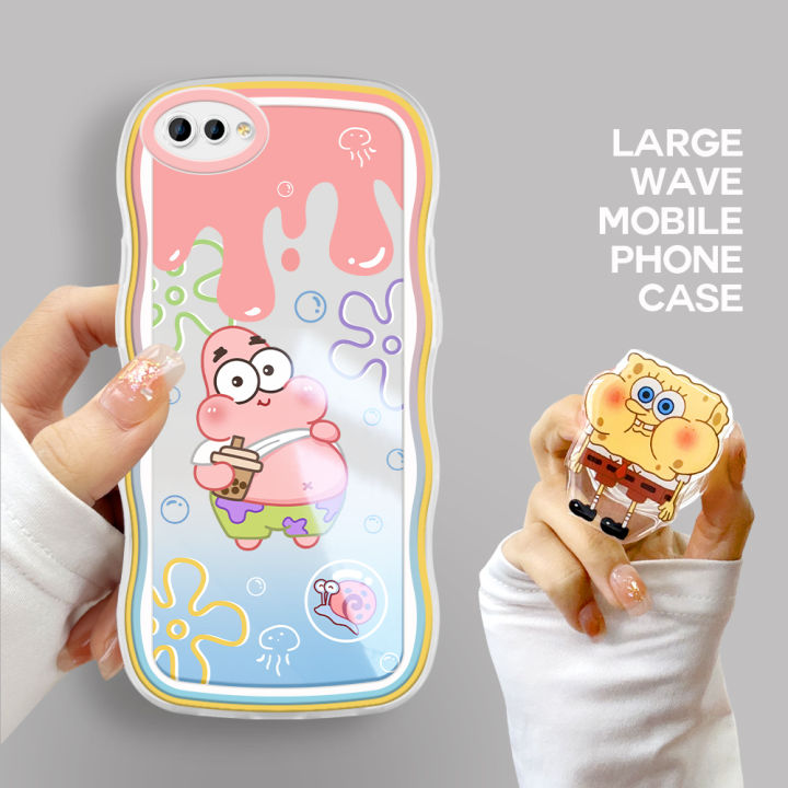 BILI for Realme C2 Back Cover With Spongebob Ring Holder Soft