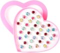 36 PCS/set Adjustable Kids Rings Jewelry Heart Crystal Open Finger Ring For Children Girls Birthday Party Gift Without Box. 