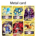 Spanish Pokemon Metal Cards VMAX GX cartas pokemo espanol golden metalicas letters kids battle game España collection cards. 