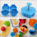 3D Sesame Street Elmo Cookie Cutter, Biscuit Hand Stamp Press Plunger Cutter Mold, Clown Theme Plunger Stamps. 