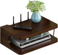 top Box Stand | WiFi Router Holder Wooden Wall Shelves | Setup Box Stand for Home | Wall Mount Stylish WiFi Router Holder TV Cabinet Living Room Furniture. 