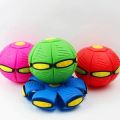 Liberty Mall Magic Flying Saucer Ball Frisbee Deformation UFO Football Flat Throw Disc With LED Light Flying Toys Outdoor Garden Beach Game Toy. 