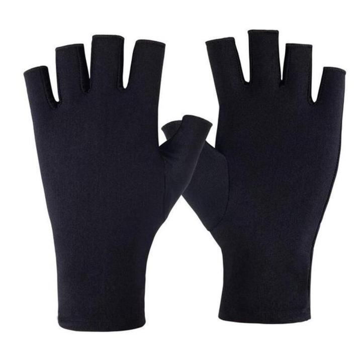 Summer Ice Silk Half Fingers Gloves Women Breathable Thin Fingerless Gloves Outdoor Riding Driving Gloves Sunscreen Mittens