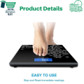 Pack of 2 Skpping jump rope & Tempered Glass Electronic Digital Body Weight Scale, Bathroom Scale 180 KG with LCD Display Weight Machine Denovo Mart. 