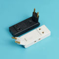 4 In 1 Wall Outlet Extension EU Electrical Socket 180 Degree Plug Adapter Travel Aadapter Portable Power Converter. 