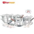 Cookware Set - Metal Finish - Cooking Set - 15 pcs - Silver Steel - Wedding Item. 