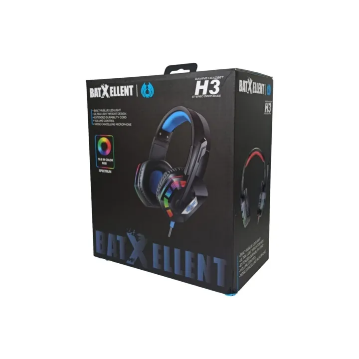 Bat X Ellent H3 RGB Microphone PC Gaming Headset | Daraz.pk