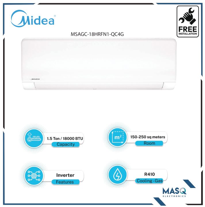 Midea 1.5 Ton Xtreme Save DC Inverter Heat & Cool Air Conditioner T3 Compressor/ Free Installation