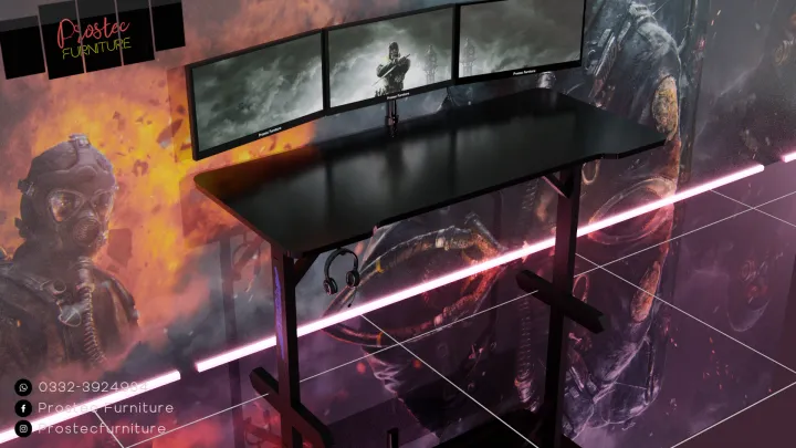 48%20Inches%20Gaming%20Table%20With%20High%20Gloss%20Top%20LED%20Lights%20PC%20Gaming%20Desk%20Cyber%2017%20-%20Image%203