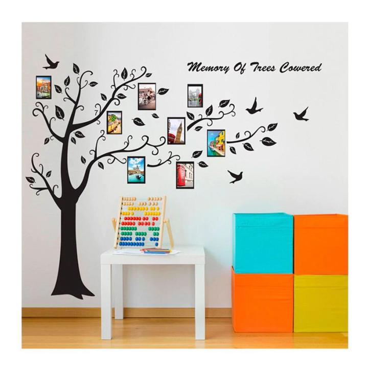 Big Size Black Family Tree  Wall Paper   Wall Sticker Room DIY Wall Art Colorful Wall Decor Removeable PVC Wall Decal