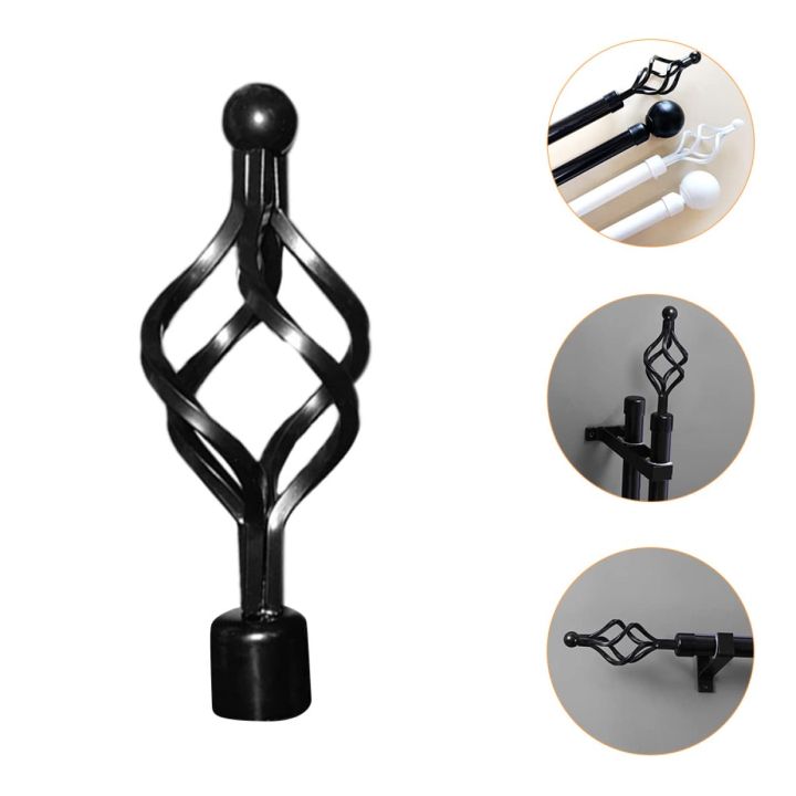 Curtain Rod End – Beautiful Finials – Elegance & Twisted Design - Pack of 2