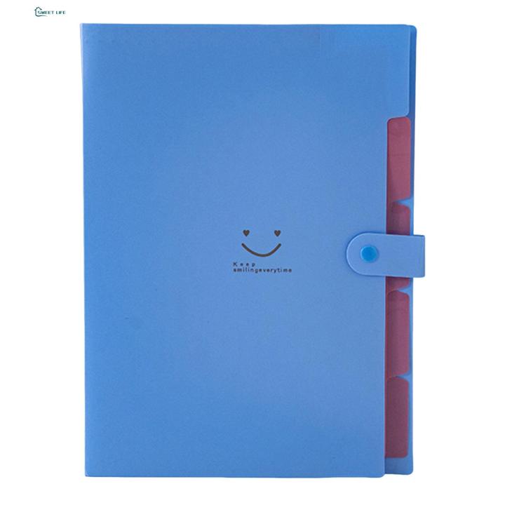 Smile Face Design File Organizer Colorful A4 Size Document Filing Folder with Snap Closure Organize Files in Style Perfect for Home Office Use Get Yours Plastic Folder