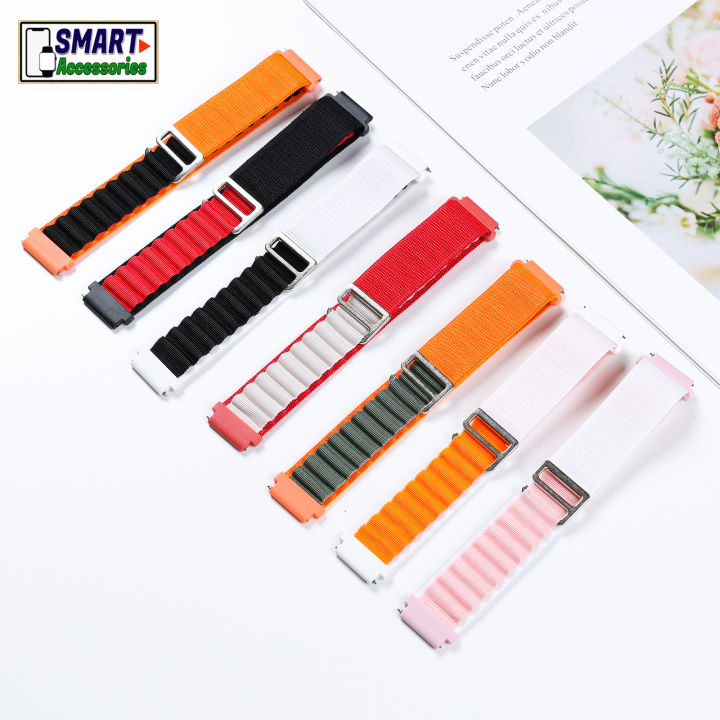 20mm Width Replacement Sports Nylon Alpine Loop Watch Band For Samsung Galaxy Watch 4 Active 2 Amazfit GTS GTS 2 Mibro Lite and All Other 20mm supported Watches