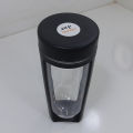 Pack of 1 Plastic Jar with Lid 500 ml, Large Plastic Storage Jars with Black Leakproof Lids Cylinder Plastic Jars Container Reusable Clear Empty Jars for Home and Kitchen Organizing. 