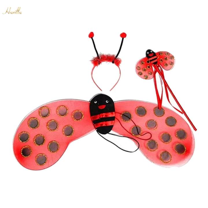Ladybird Costume Kids Girls Ladybird Dress up Cute Halloween Ladybug Costumes for Birthday Holiday