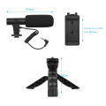 AY49 Vlogging Video Making Kit for Smartphone & Camera – Complete Studio Setup with Microphone, LED Fill Light, Mini Tripod & Remote Control. 
