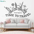 Travel Agency Summer Holidays Adventure Voyage Wall Decals Sticker Home Decoration Living Room Time To Travel Kids Yt1239. 