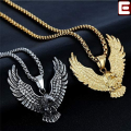 Rajpoot Garments 2.0 Presents Again EMPIRON SILVER AND GOLDEN STAINLESS STEEL EAGLE LOCKET FOR MEN | NECKLACE FOR BOYS AND MEN.. 