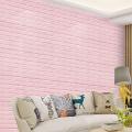 3D Brick Wall Stickers, Self-Adhesive PE Foam Wallpaper for TV Wall, Sofa Background - Size 70x77cm. 